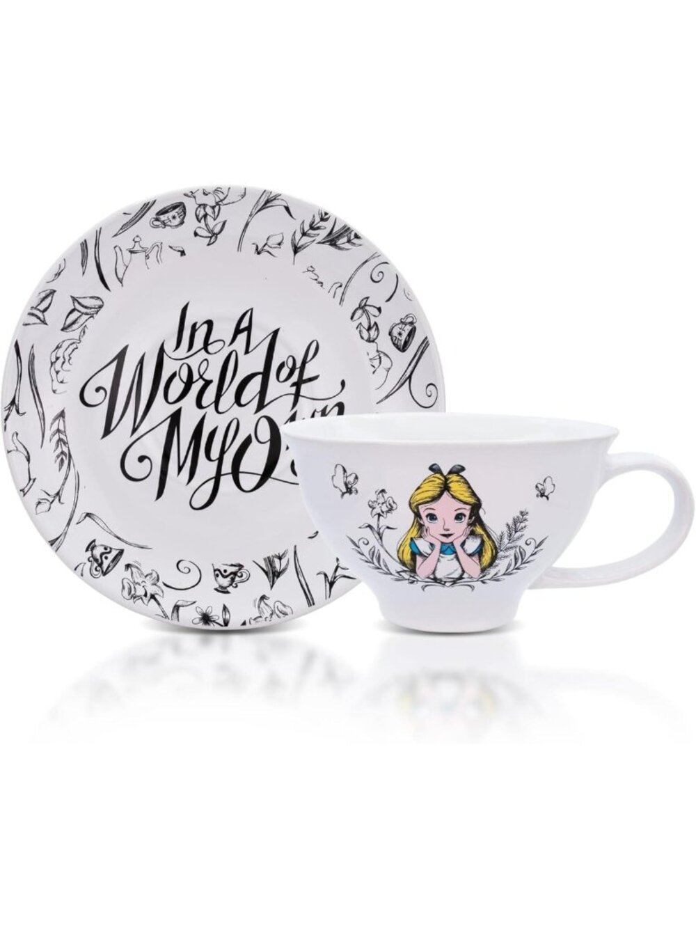 Charming 12oz Ceramic Teacup & Saucer Set | Perfect for Tea Parties & Gifts